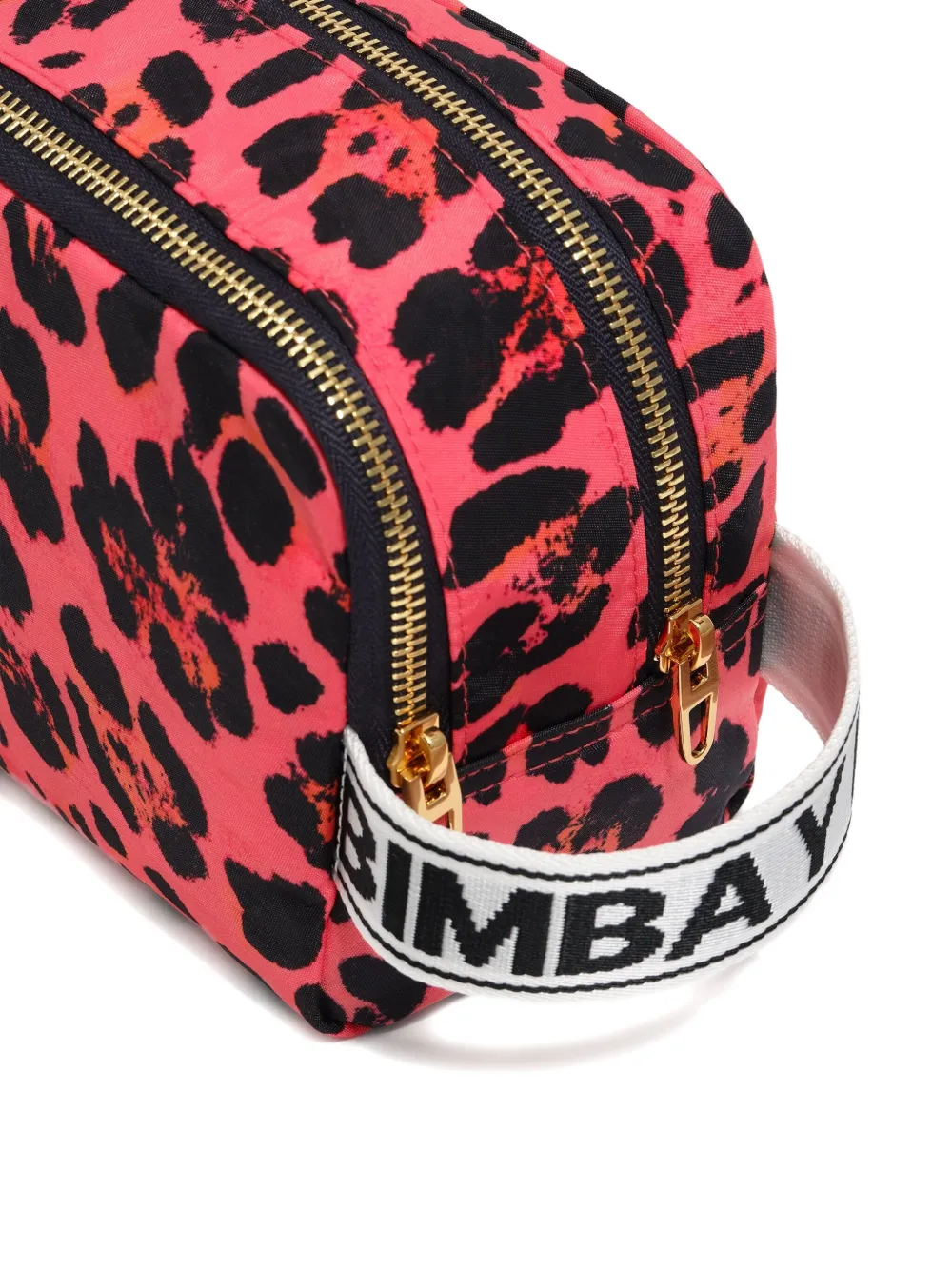 Bimba Y Lola Leopard-print Make-up Bag In Pink