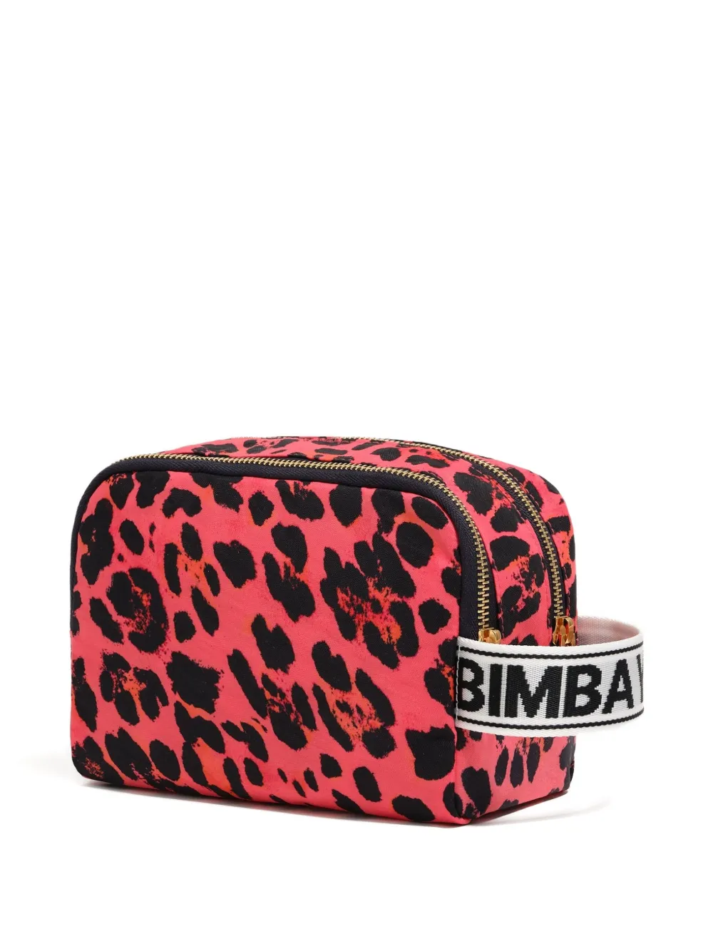 Bimba Y Lola Leopard-print Make-up Bag In Pink