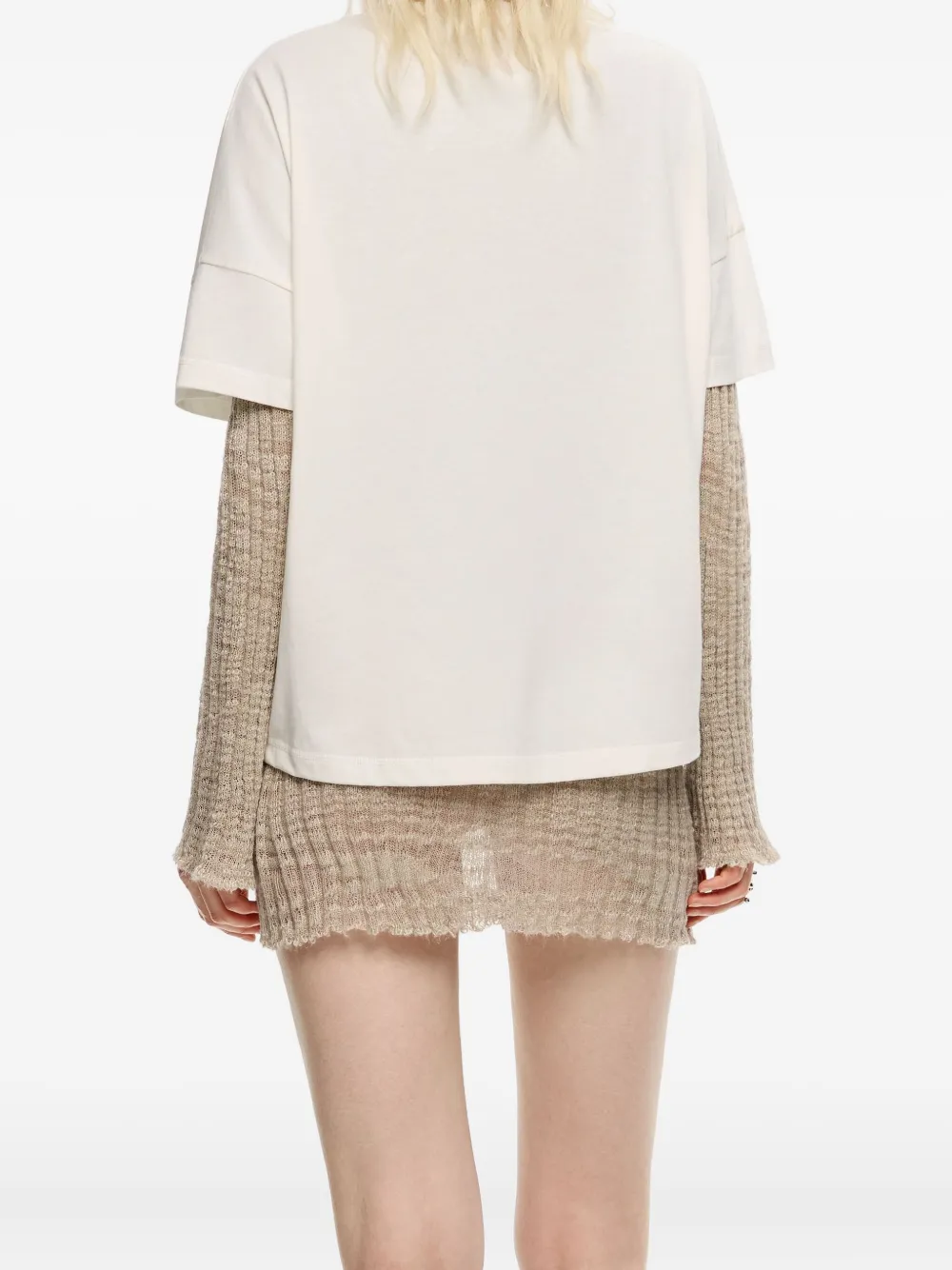 Bimba y Lola T-shirt met strikprint en logo Wit