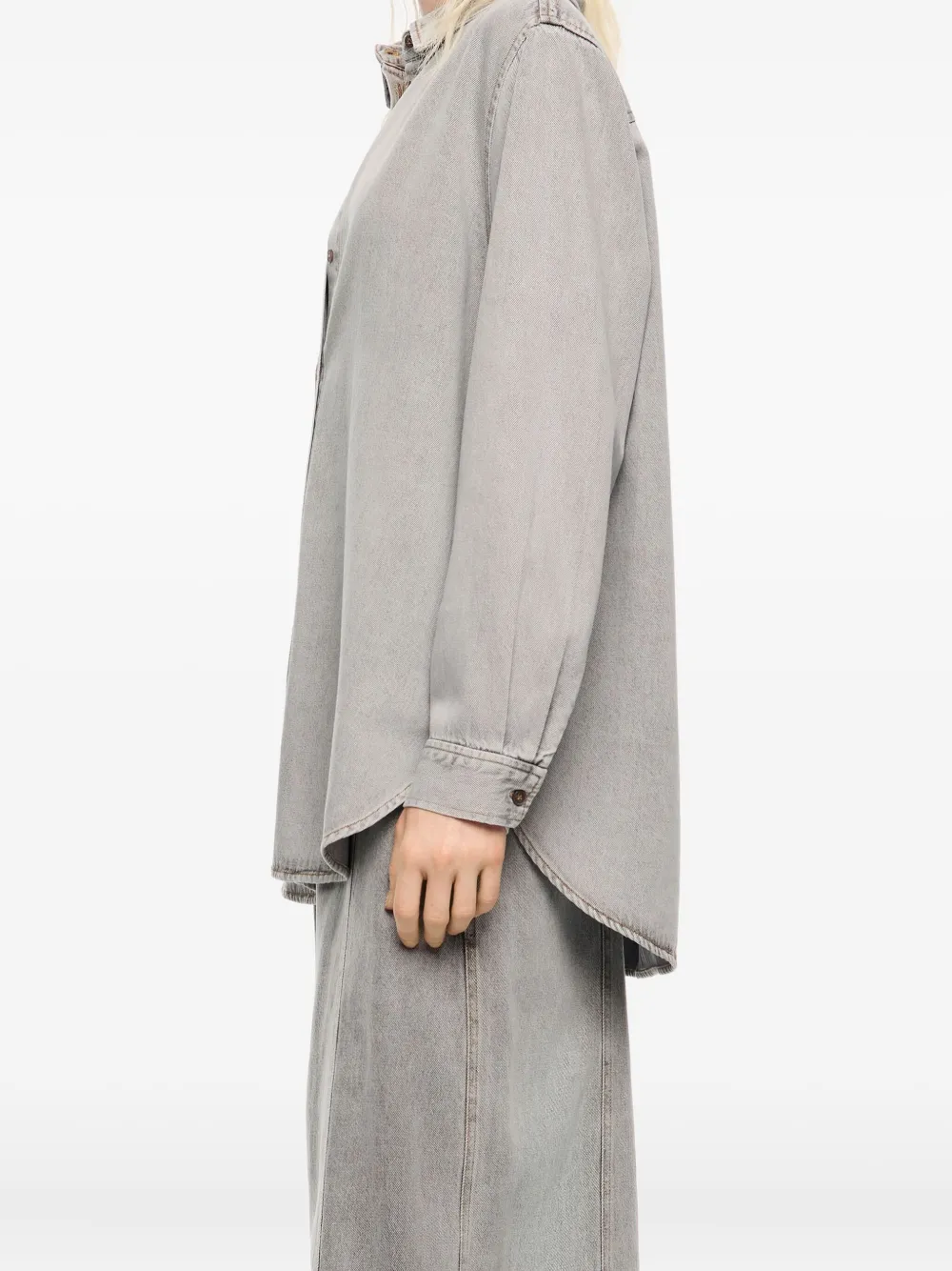 Bimba y Lola Denim blouse Grijs