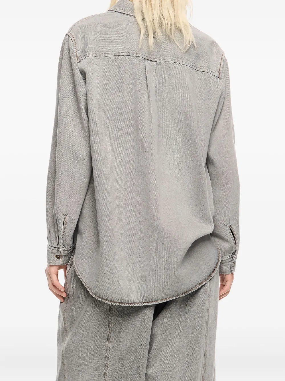 Bimba y Lola Denim blouse Grijs