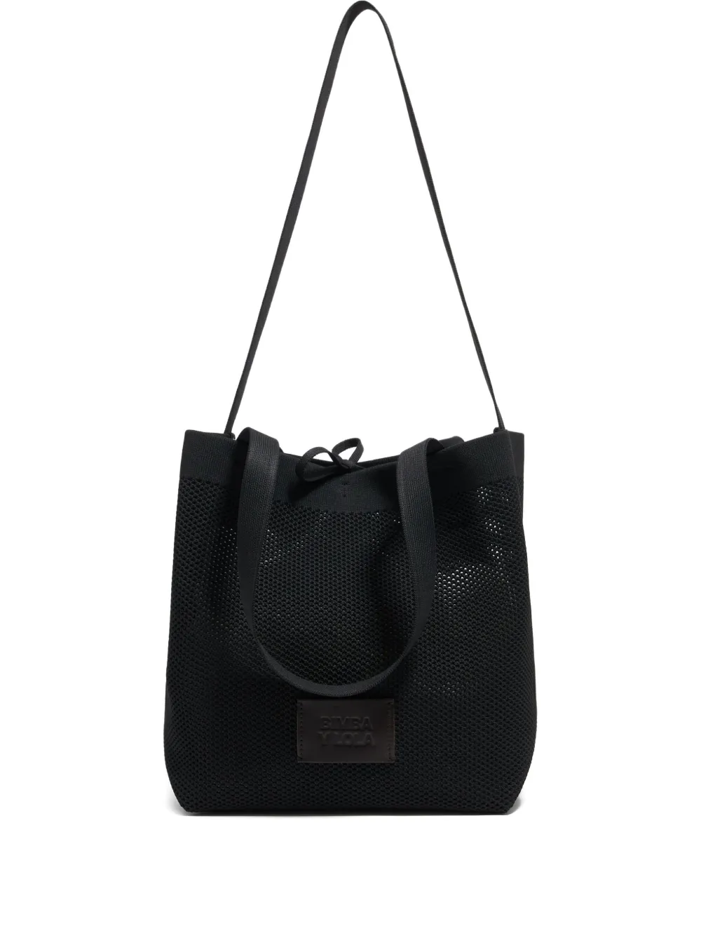 Bimba Y Lola Medium Flyknit Shoulder Bag In Black