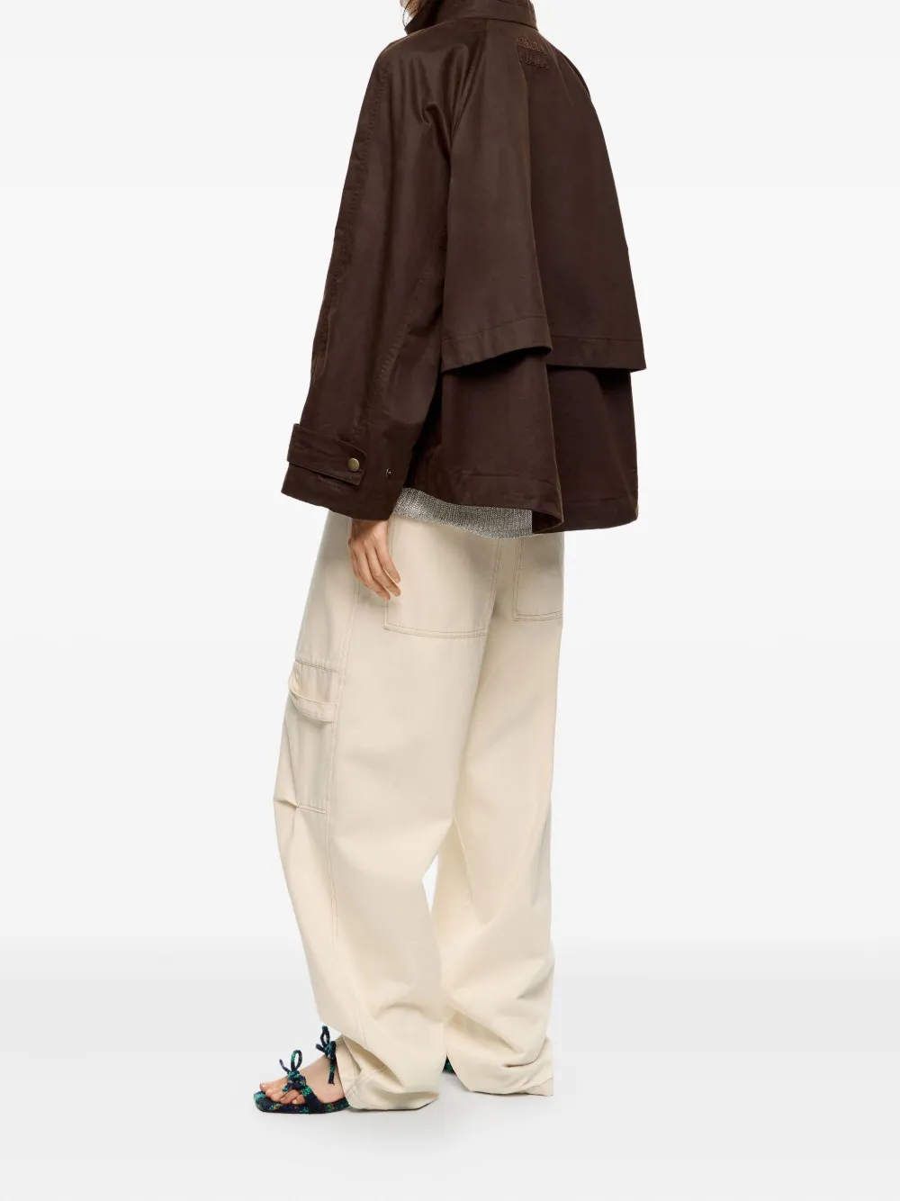Bimba Y Lola Zip-front Jacket In Brown