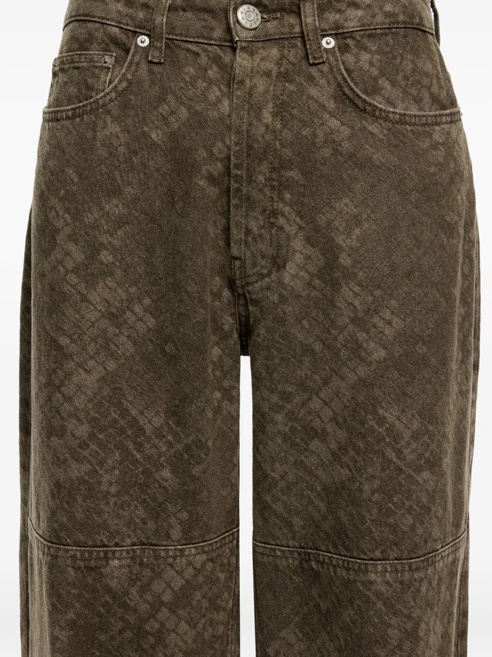 Bimba y Lola Jeans met slangenleer-effect Bruin