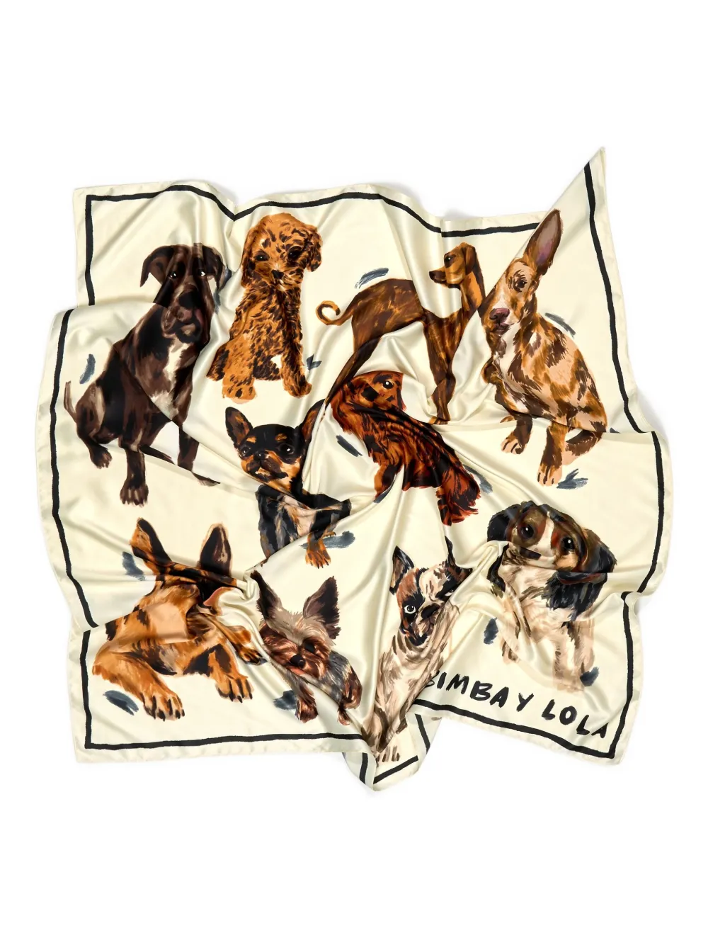 Bimba Y Lola Dog-print Scarf In Multi