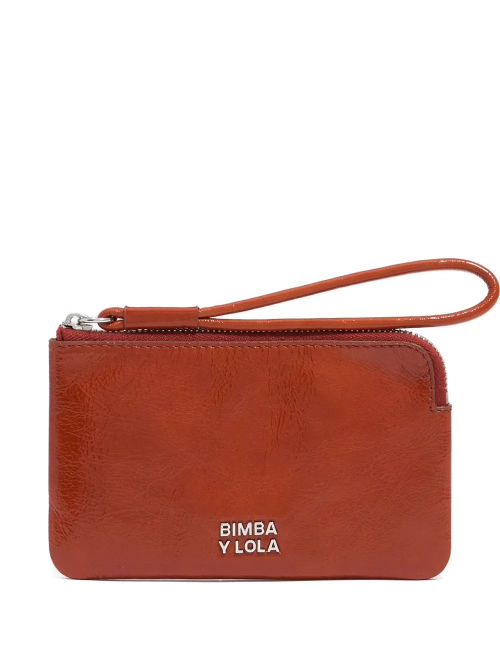 Bimba Y Lola Small Leather-plaque Leather Wallet In Brown