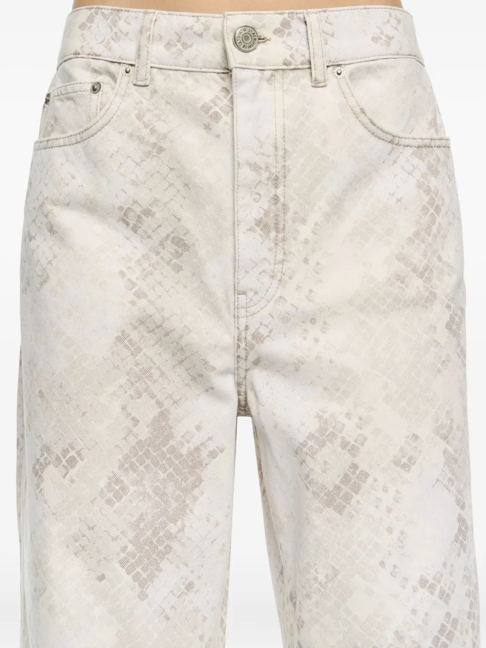 Bimba Y Lola Snake-print Jeans In Neutral