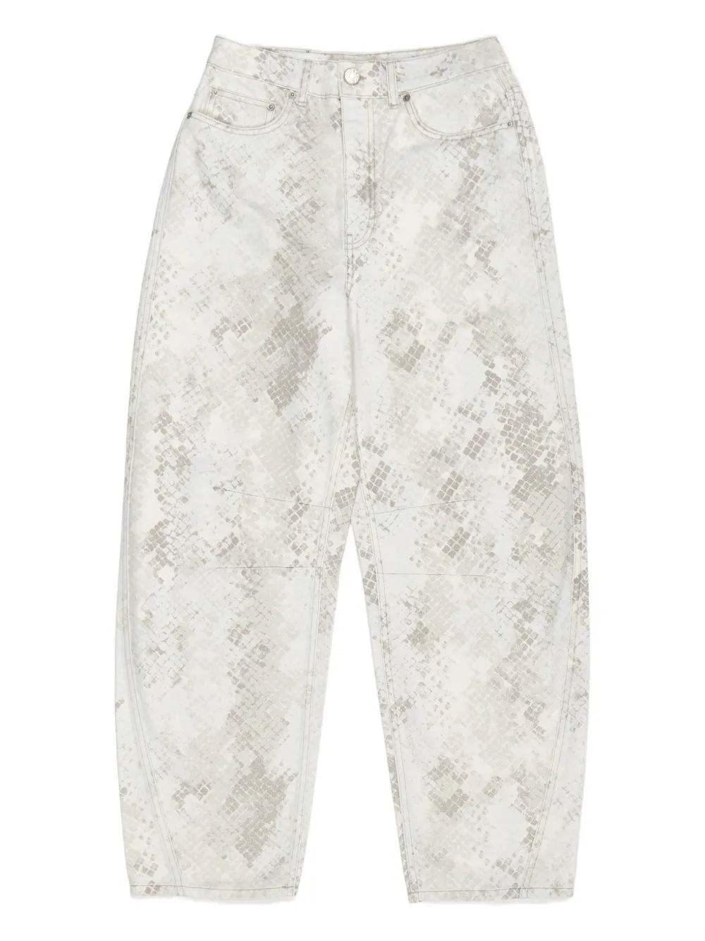 Bimba Y Lola Snake-print Jeans In Neutral