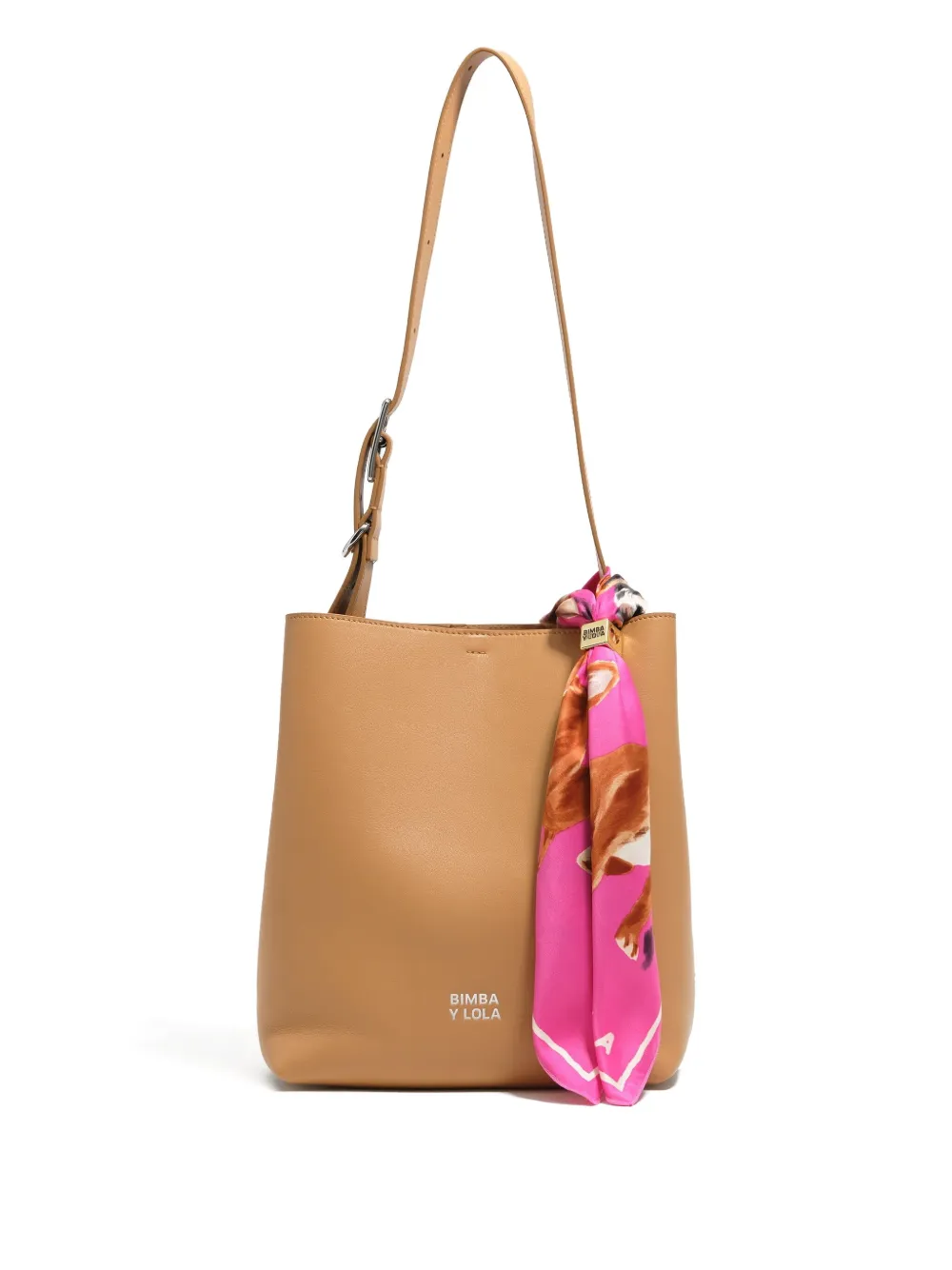 Bimba Y Lola Chihuahua-print Branded Charm Bag In Pink