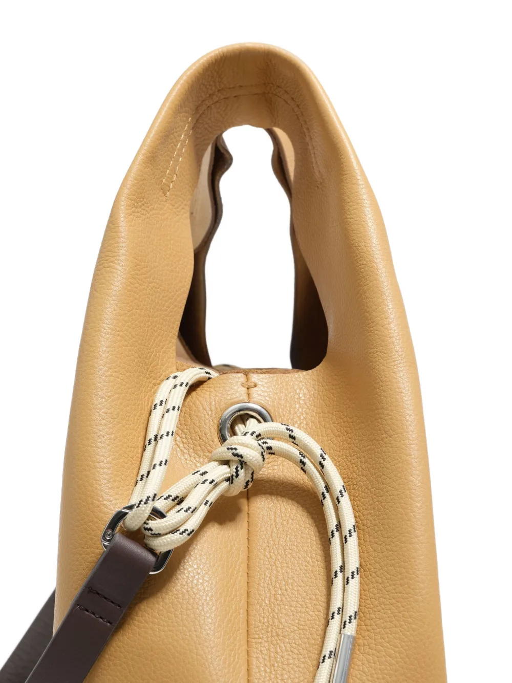 Bimba Y Lola Medium Paper Leather Tote Bag In Yellow