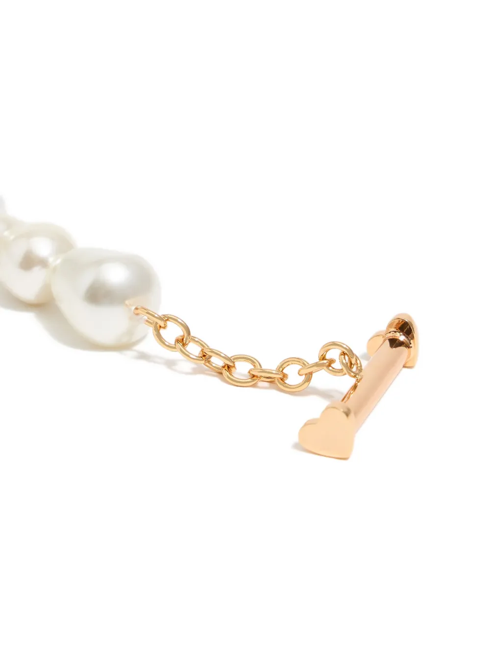Bimba y Lola Armband met hartbedel en logo - Goud