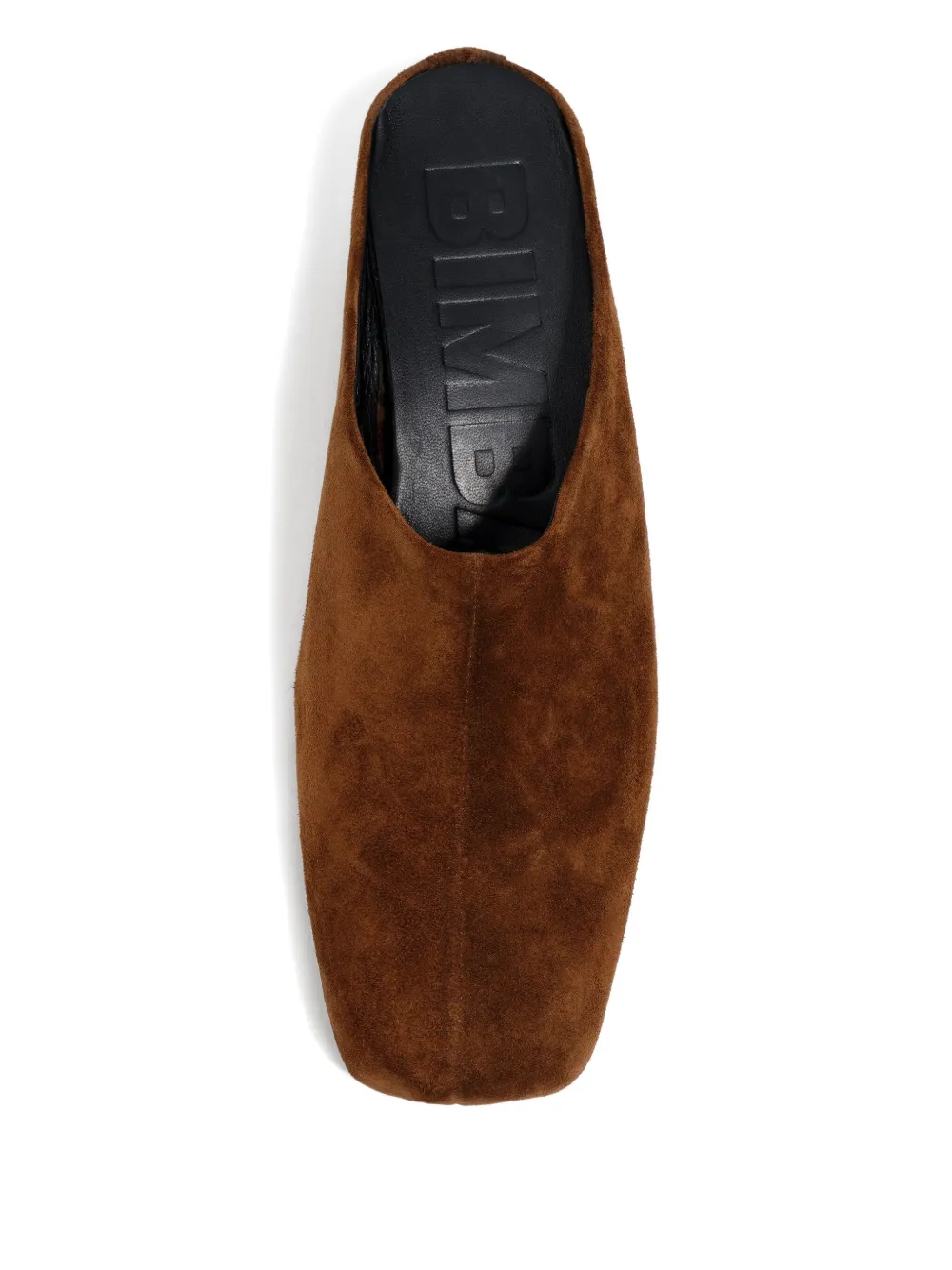 Bimba Y Lola Square-toe Suede Mules In Brown
