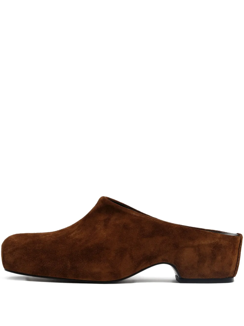 Bimba Y Lola Square-toe Suede Mules In Brown