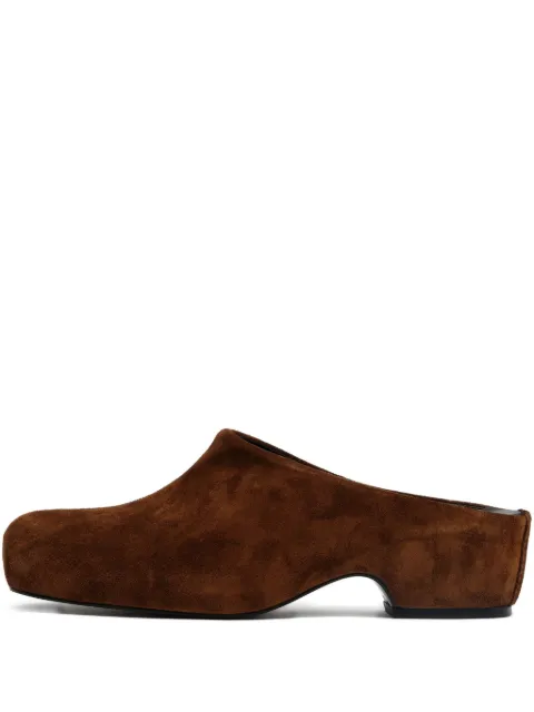 Bimba y Lola square-toe suede mules