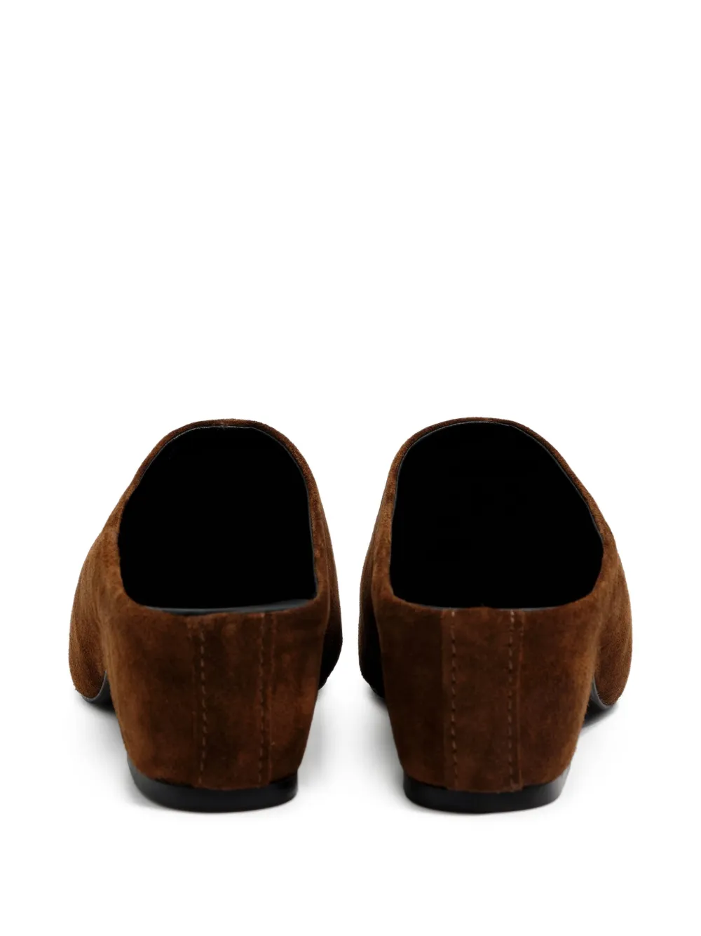 Bimba Y Lola Square-toe Suede Mules In Brown
