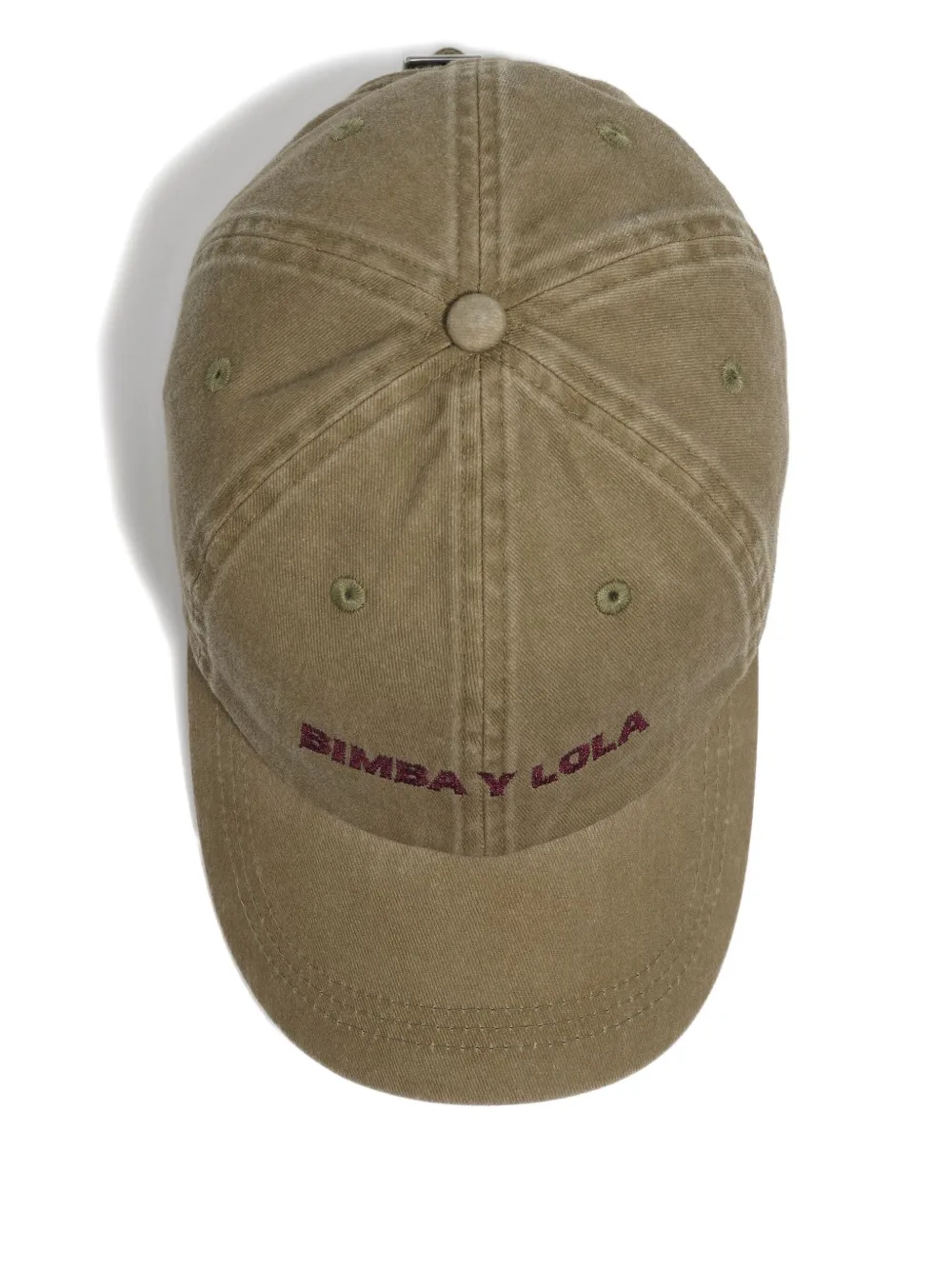 Bimba Y Lola Washed-effect Cotton Cap In Green