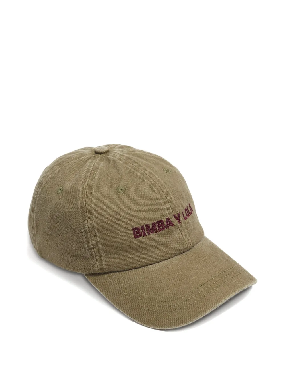 Bimba Y Lola Washed-effect Cotton Cap In Green