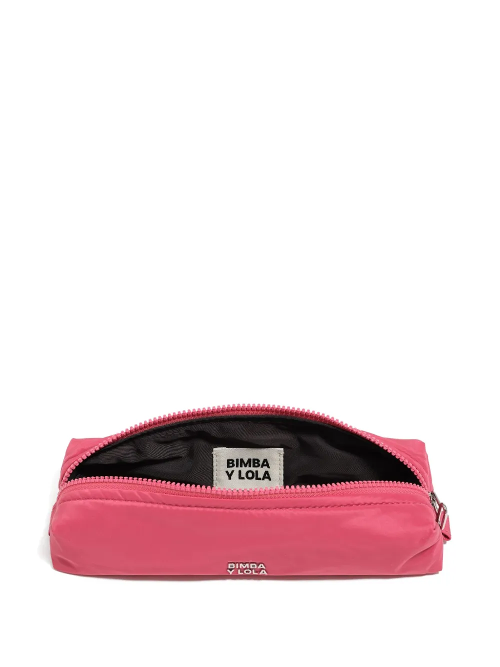 Bimba Y Lola Small Logo-plaque Make-up Bag In Pink