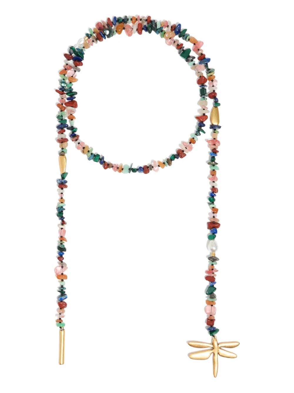 Bimba Y Lola Dragonfly Stone Necklace In Multi