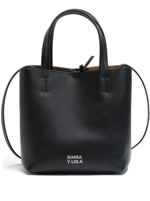 Bimba y Lola small Chihuahua leather top-handles tote bag
