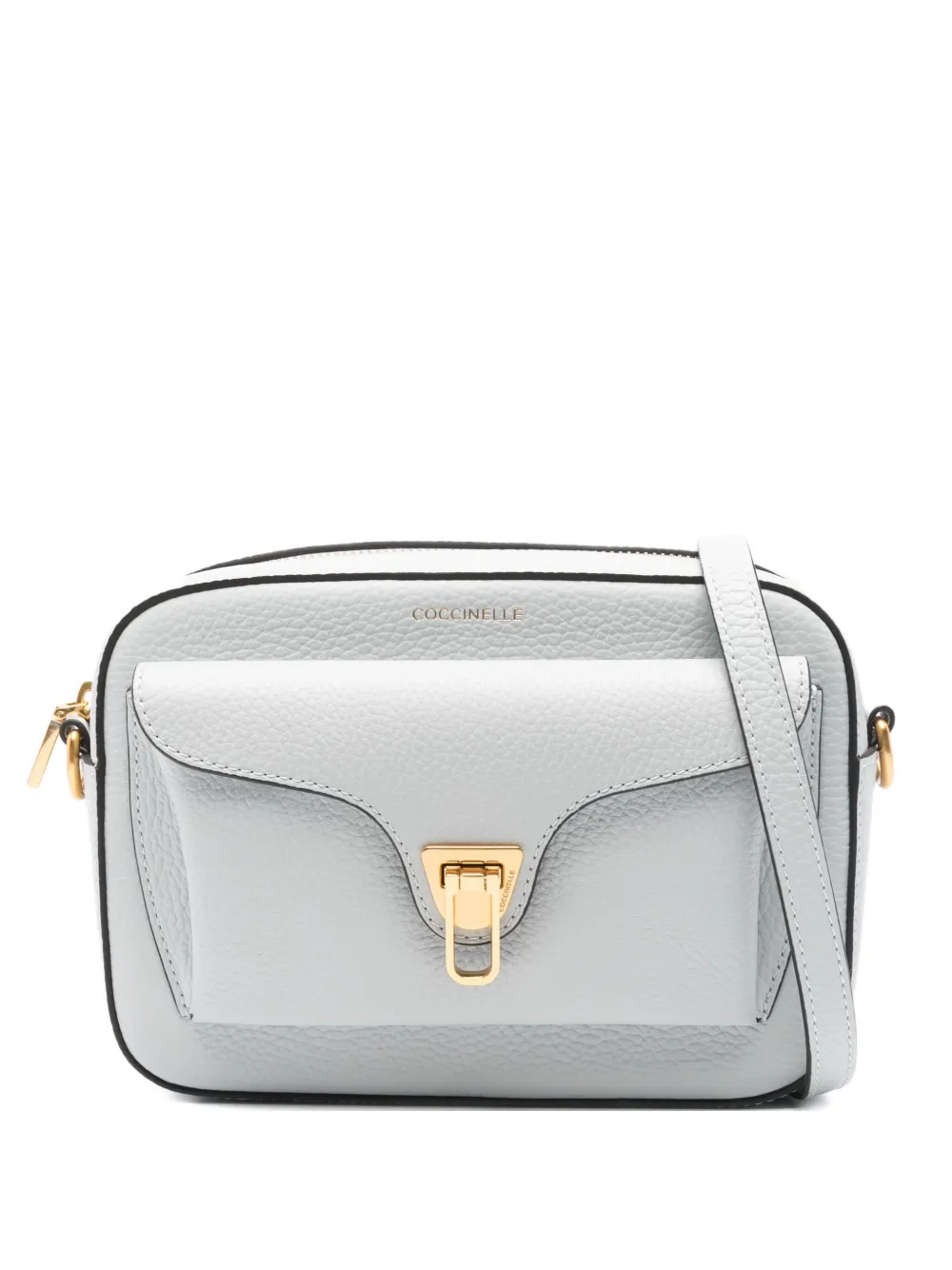 flap-pocket leather shoulder bag