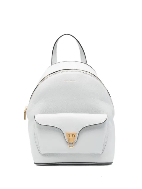 Coccinelle small Beat Generation leather flap-pocket backpack