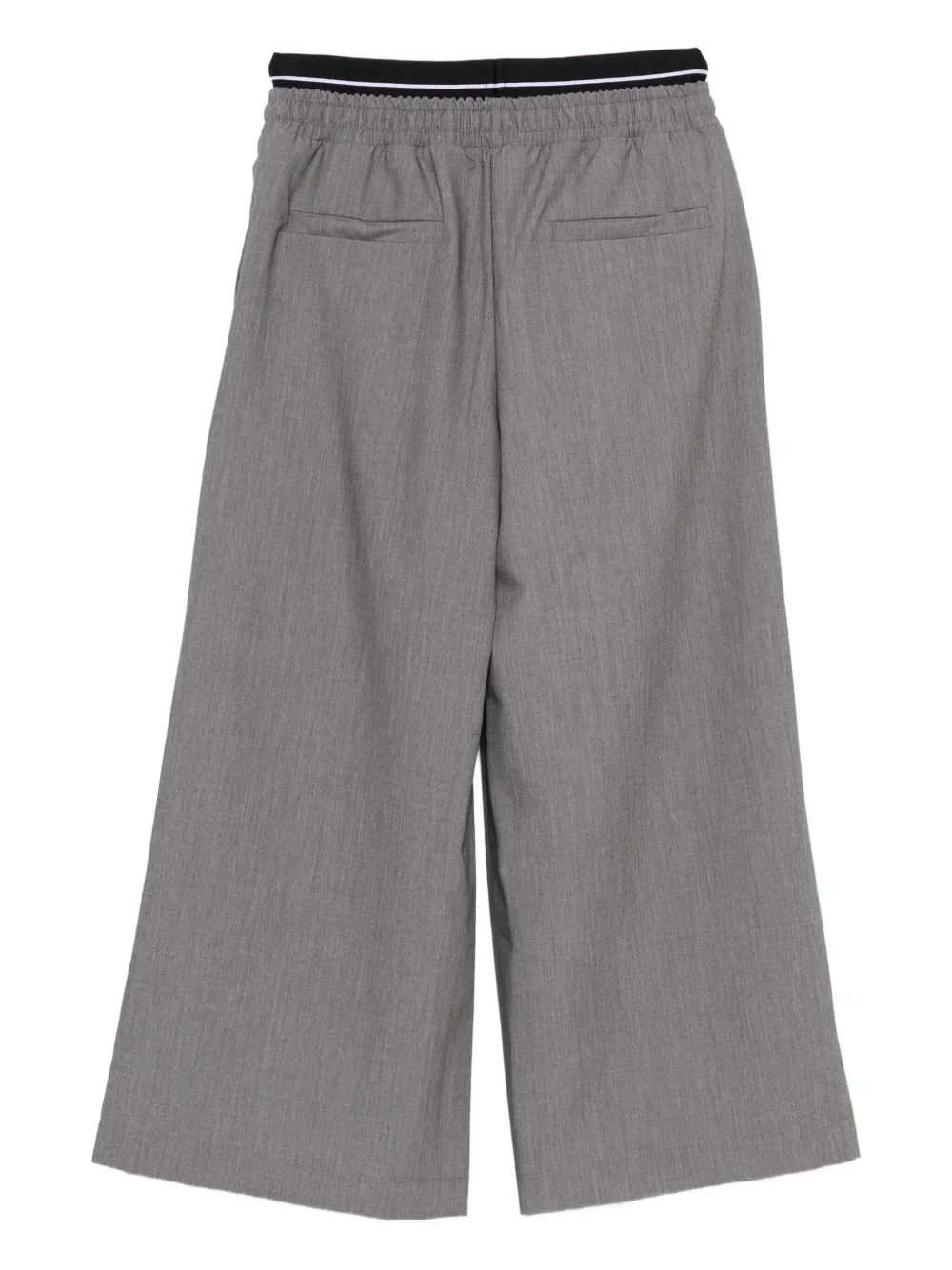 MSGM Kids elastic-waistband wide-leg trousers Grijs