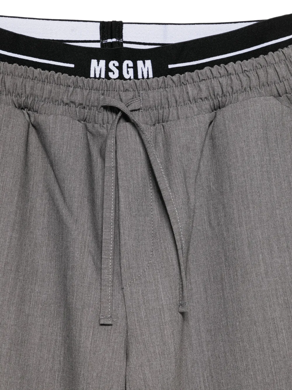 MSGM Kids elastic-waistband wide-leg trousers Grijs