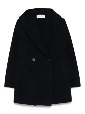 【Harris Wharf London 】ブランケットコート プレスウール 黒 Harris Wharf London 】ブランケットコート プレスウール 黒