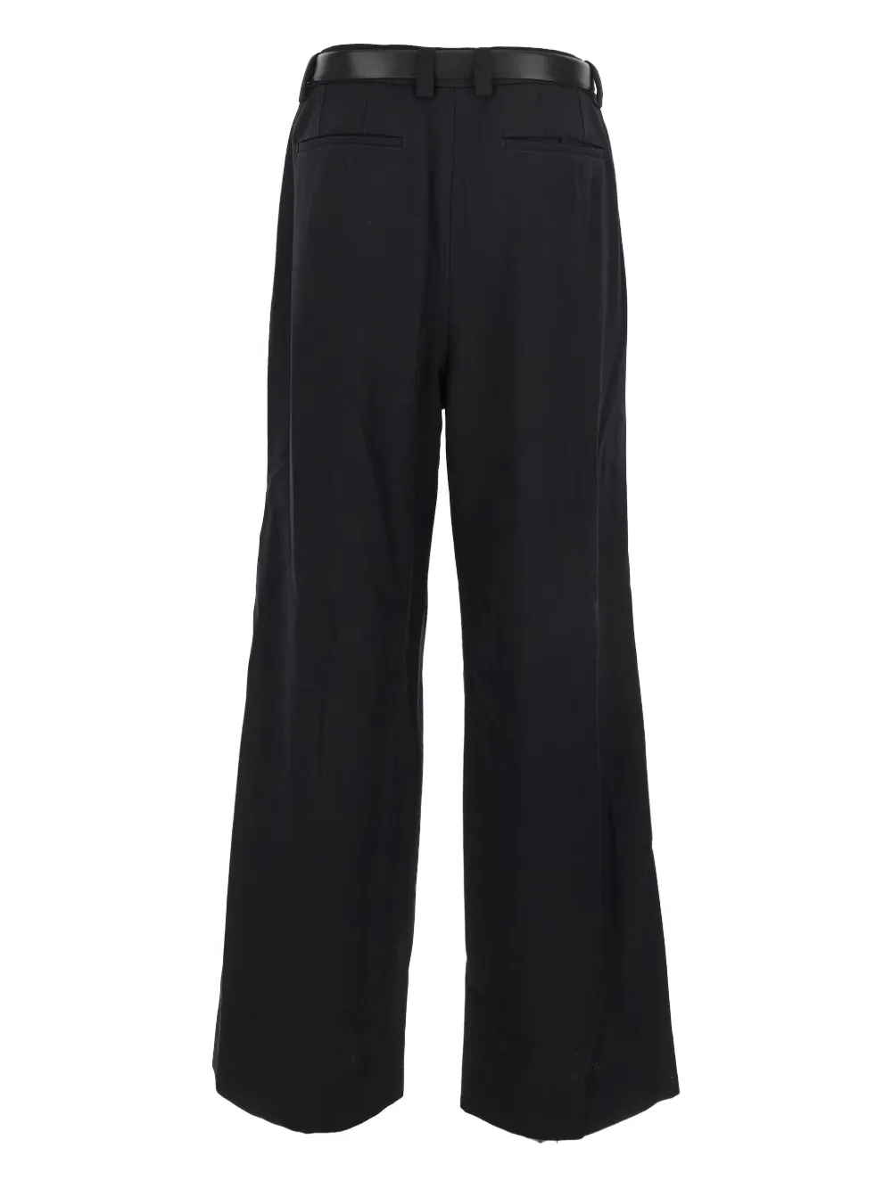 Juun.J Broek met geplooid detail en ceintuur Zwart