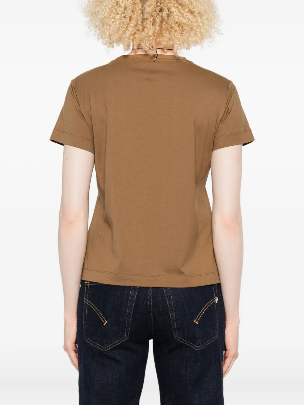 PINKO T-shirt met logo Bruin
