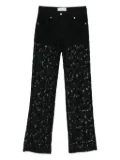 Blumarine lace floral trousers - Black