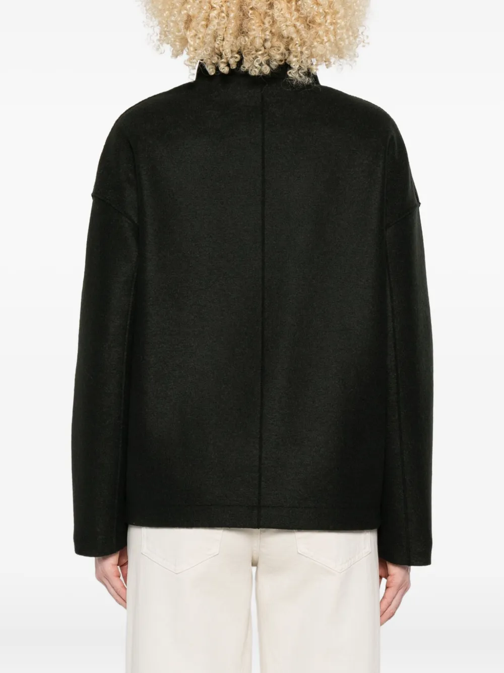 Harris Wharf London double-breasted virgin-wool jacket Groen