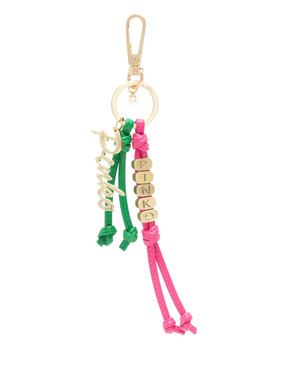 PINKO lettering-logo keychain Roze