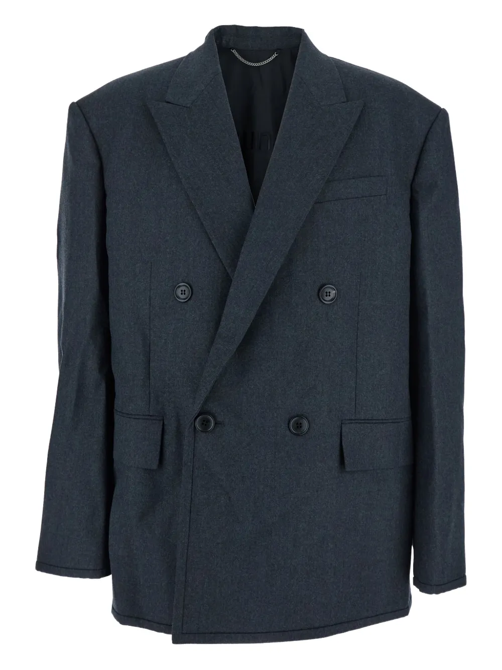 double-breasted wool blazer