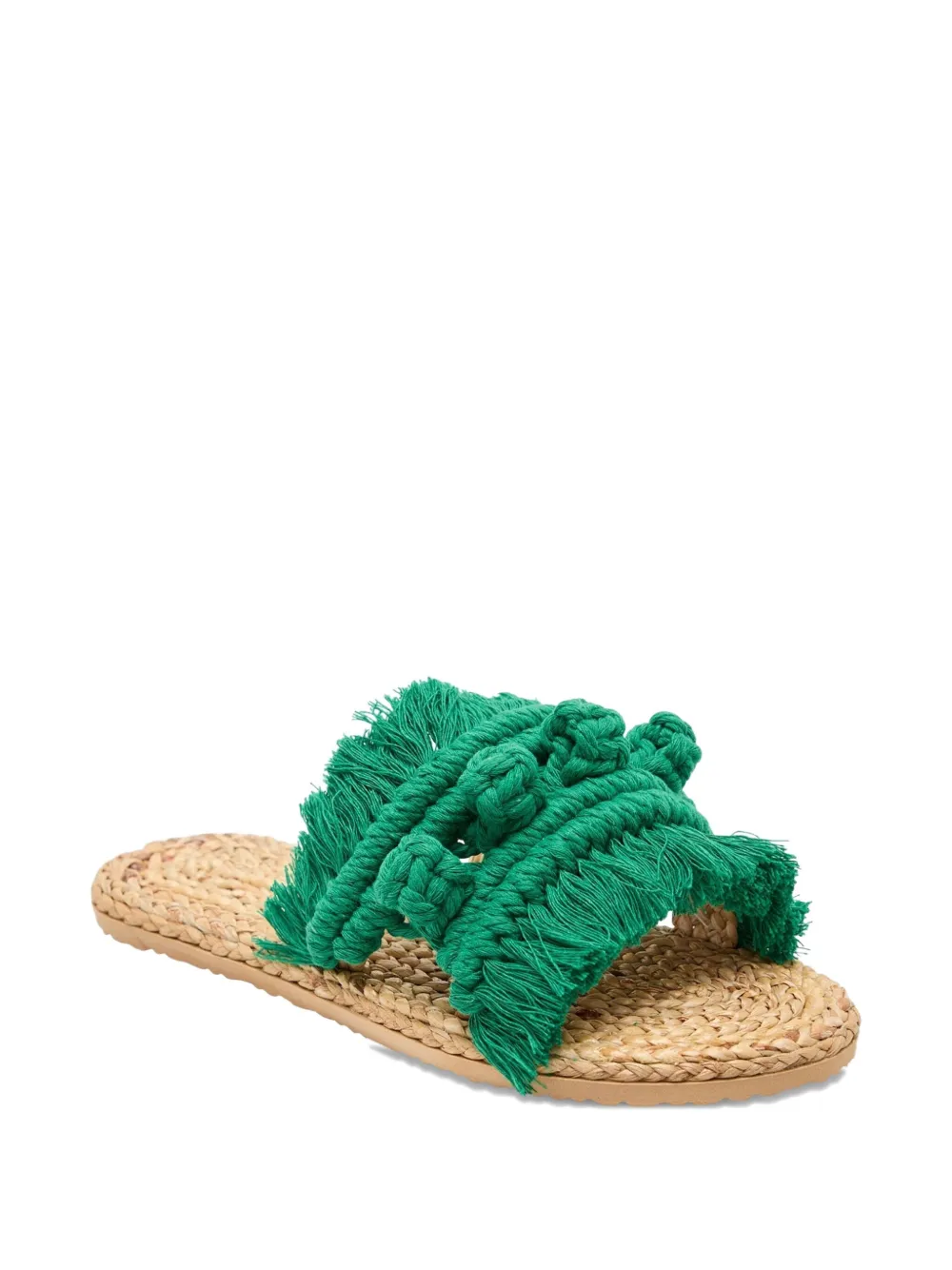 BAANSTRAW macramé fringe-knotted sandals | Flat Sandals | Image 2