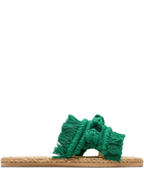 BAANSTRAW macramé fringe-knotted sandals
