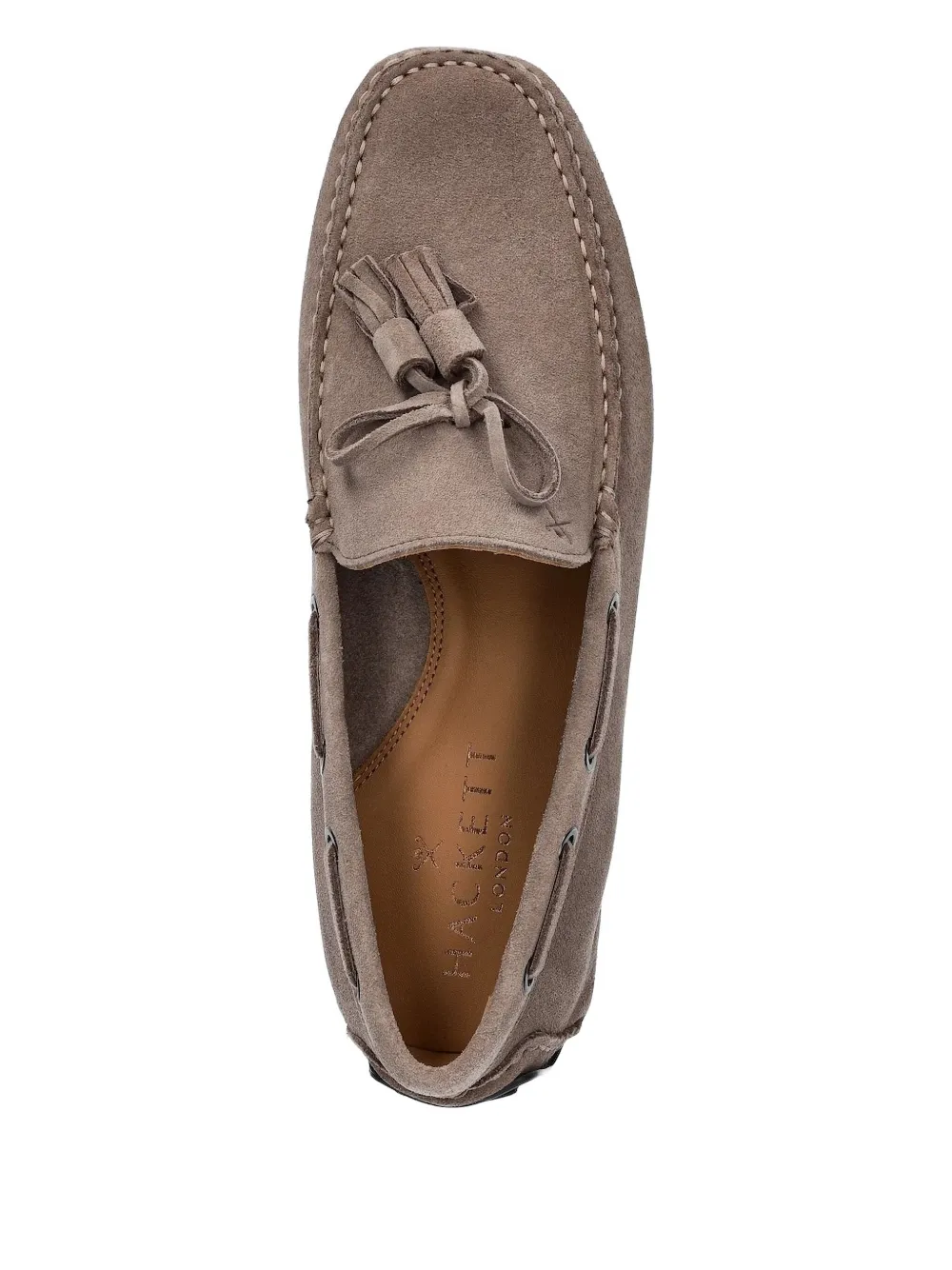 Hackett Driver tassel-suede loafers Brown