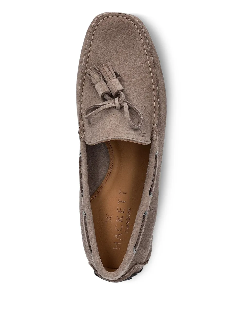 Hackett Driver suède loafers met kwastje - Bruin