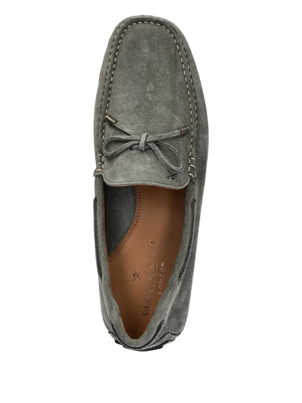Hackett bow-detail suede loafers - Groen