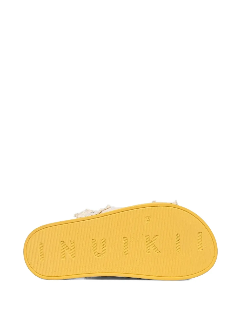 Inuikii Frayed-embellished Flat Sandals In Neutral