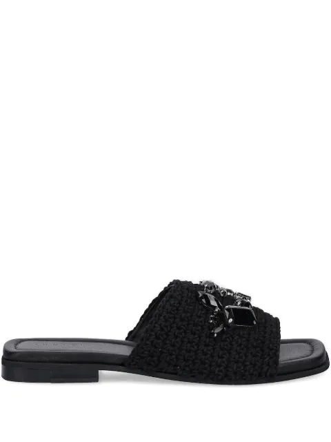 Inuikii knitted embellished flat sandals