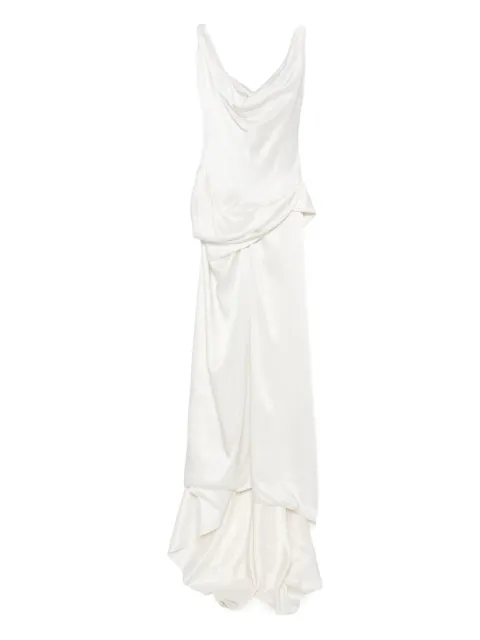 Vivienne Westwood Pre-Owned 2020s draped satin wedding dress