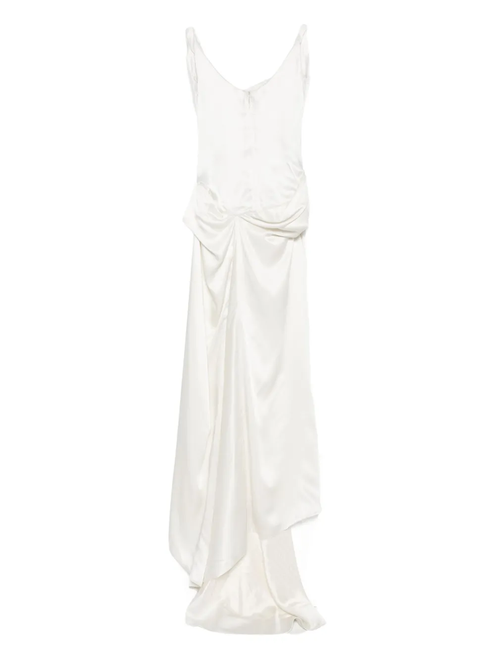 Vivienne Westwood Pre-Owned 2020s gedrapeerde satijnen trouwjurk - Wit