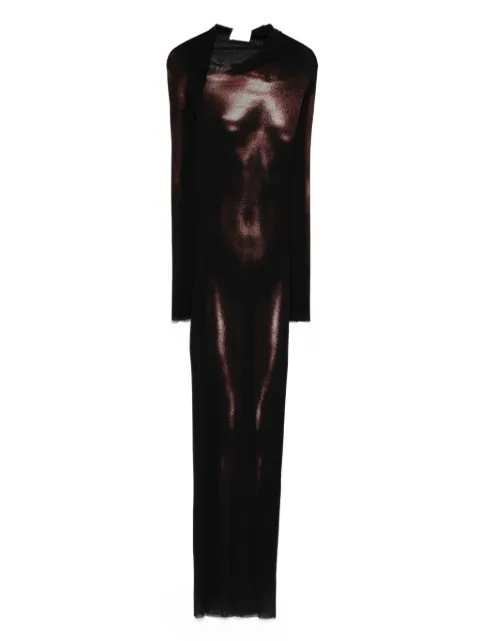 Jean Paul Gaultier body-print long dress