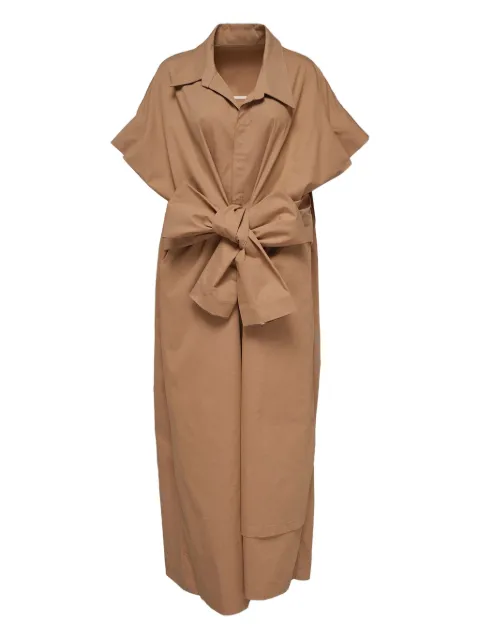 MMAM bow-detail shirt dress