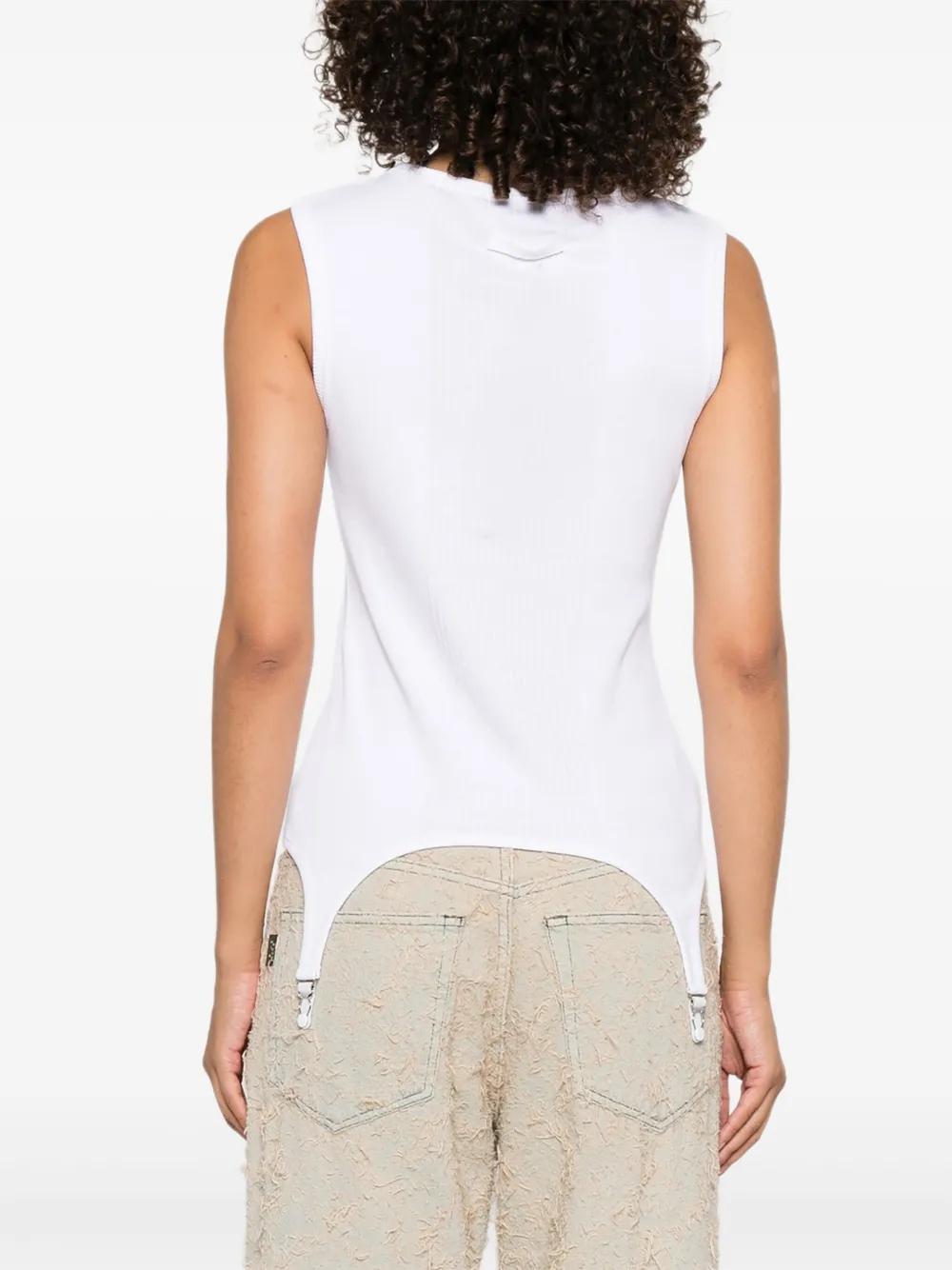 Jean Paul Gaultier Katoenen top met applicatie Wit