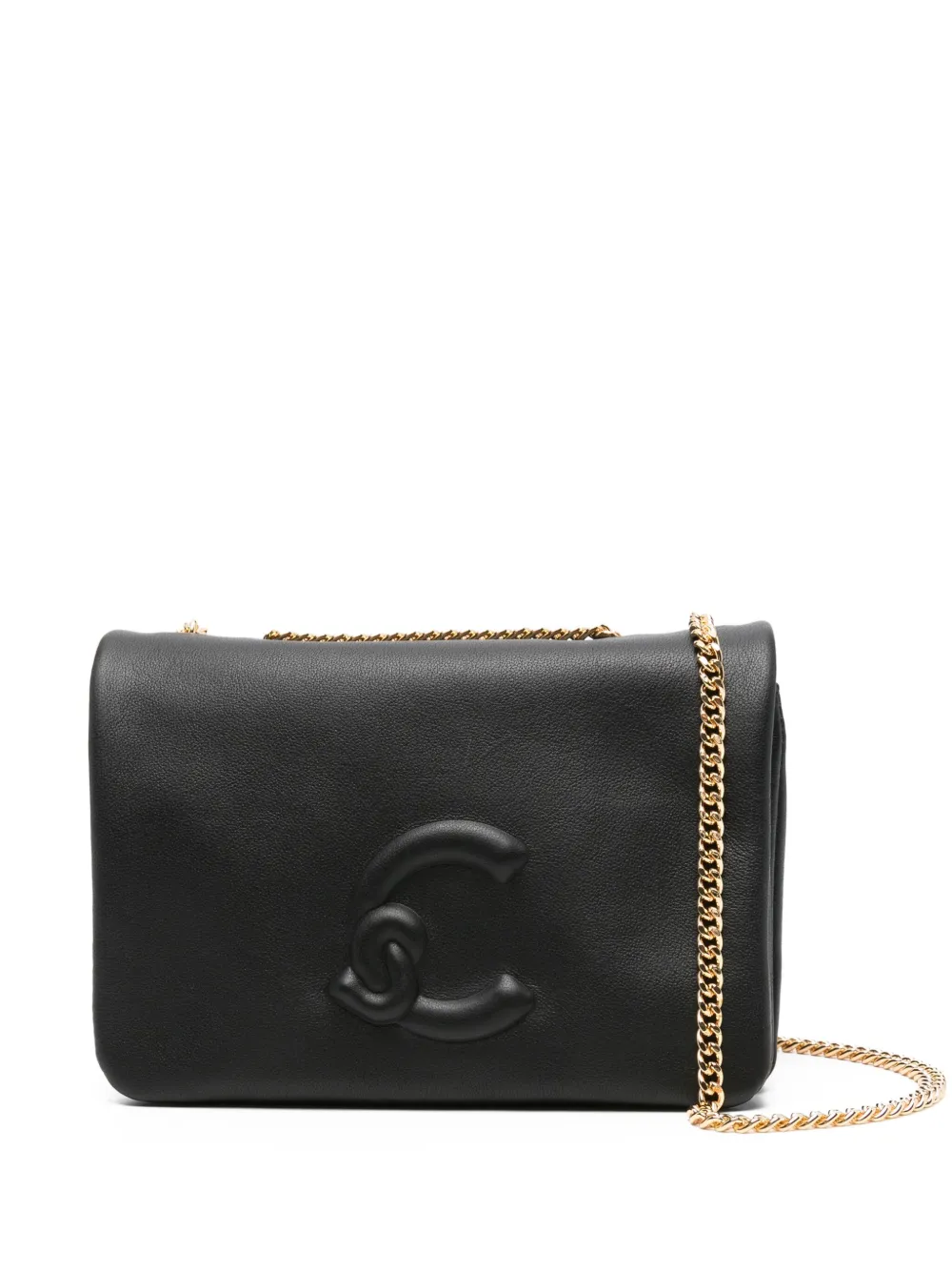 mini embossed-logo chain shoulder bag
