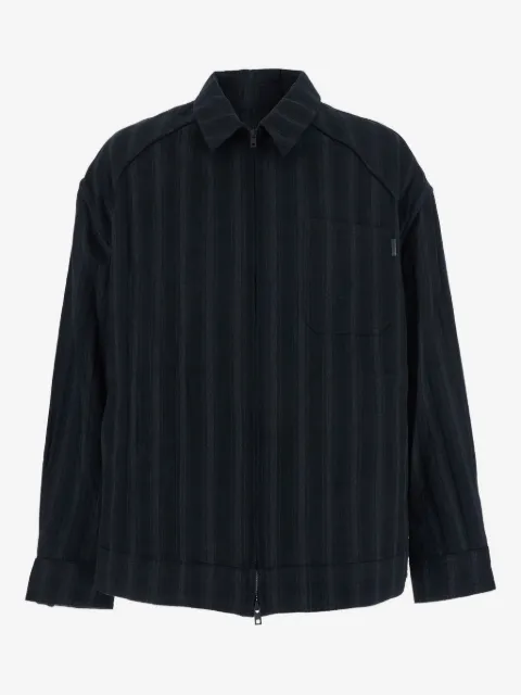 Juun.J striped zip-front shirt