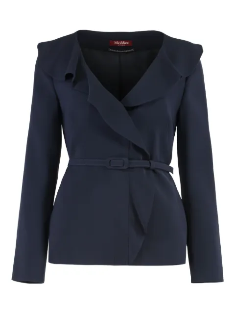 Max Mara Galizia ruffled-trim belted jacket